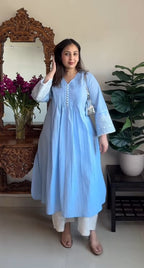 Elara Sky Grace Kurta Set
