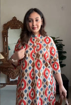 Joy Cotton Ikat Kurta Set