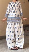 Blue Bloom Farshi Shalwar Set