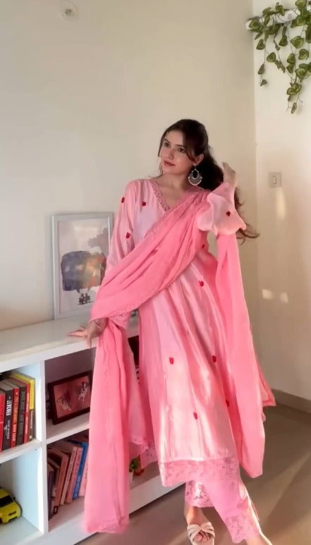 Summer Embroidered Kurta Set