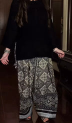 Zarelle Noir Printed Palazzo Co-Ord Set