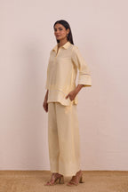 Butter Yellow Embroidered Co-ord Set