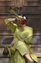 Fresh Lime Linen Co Ord Set