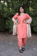 Myra Blush Bloom Peach Suit Set