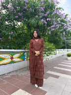 Vanya Brown Georgette Kurta Set