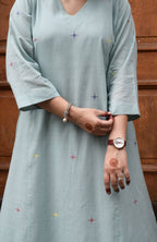 Sea Green Jamdani Phiran