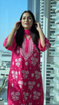 Siya Rose Muslin Crepe Set